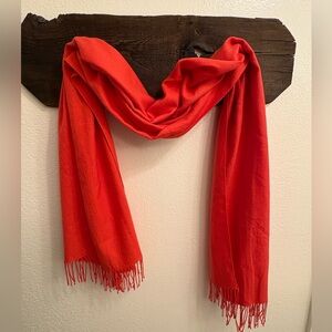 Orange Cashmere Scarf / Wrap